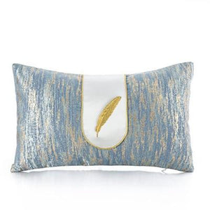 50x30/45x45cm luxury blue grey jacquard pillowcase cushion cover decorative sofa abstract geometric throw pillow cover backrest marie antonette B 50x30cm 
