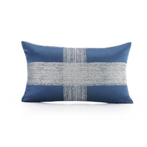 50x30/45x45cm luxury blue grey jacquard pillowcase cushion cover decorative sofa abstract geometric throw pillow cover backrest marie antonette D 50x30cm 