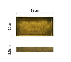 Nordic Geometric Gold Metal Trays Marie Antonette S-rectangle 
